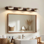Wall Lamp Adjustable Arms Travertine & Wood Warm-White LED