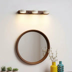 Wall Lamp Adjustable Arms Travertine & Wood Warm-White LED