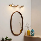 Wall Lamp Adjustable Arms Travertine & Wood Warm-White LED