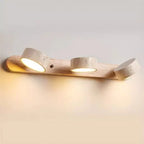 Wall Lamp Adjustable Arms Travertine & Wood Warm-White LED