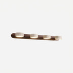 Wall Lamp Adjustable Arms Travertine & Wood Warm-White LED