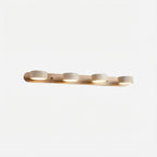 Wall Lamp Adjustable Arms Travertine & Wood Warm-White LED