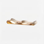 Wall Lamp Adjustable Arms Travertine & Wood Warm-White LED