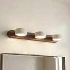 Wall Lamp Adjustable Arms Travertine & Wood Warm-White LED
