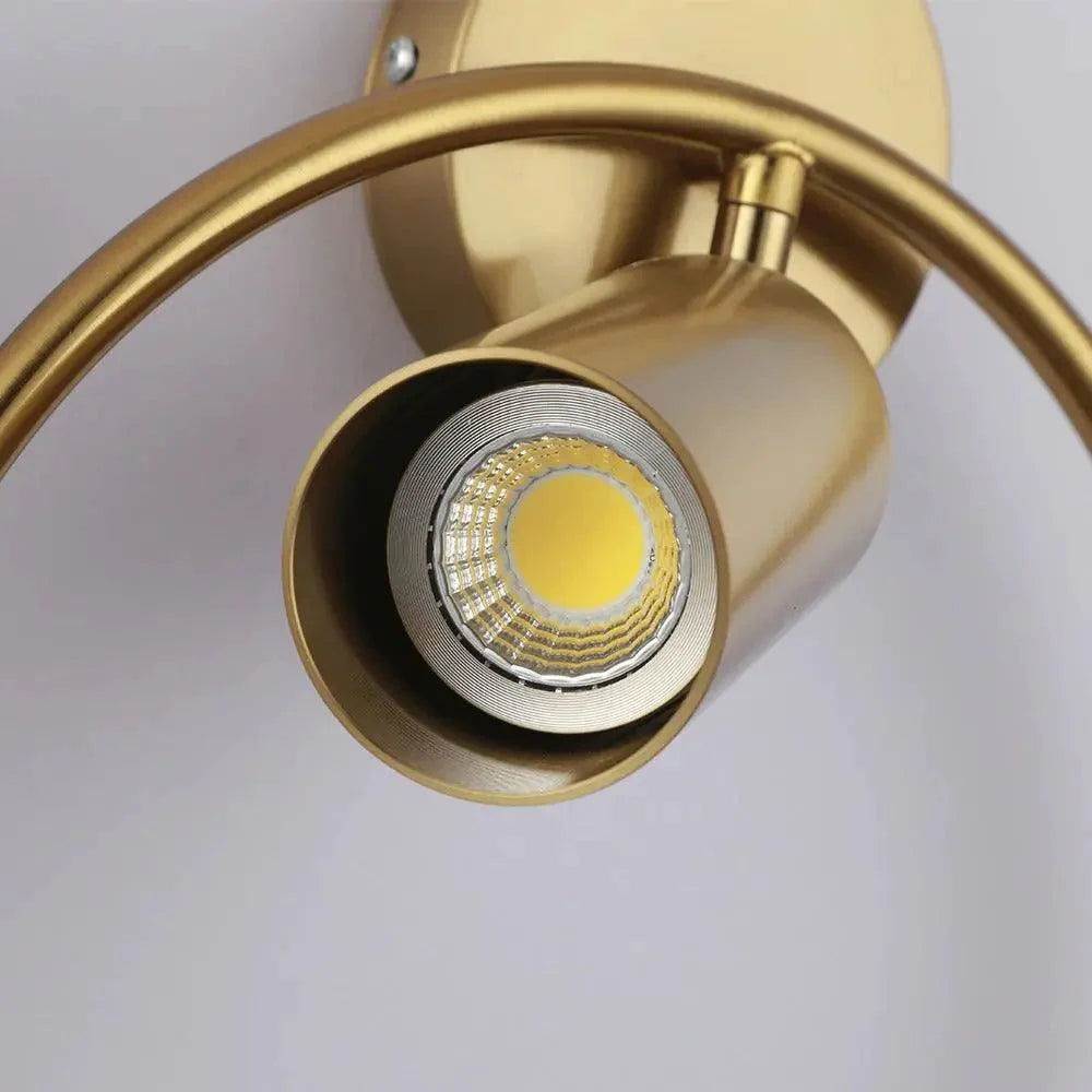 Wall Lamp Adjustable Directional Black & Gold