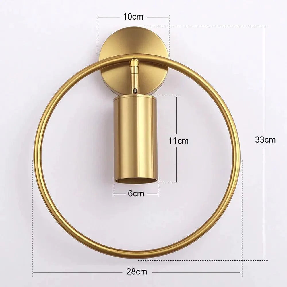 Wall Lamp Adjustable Directional Black & Gold