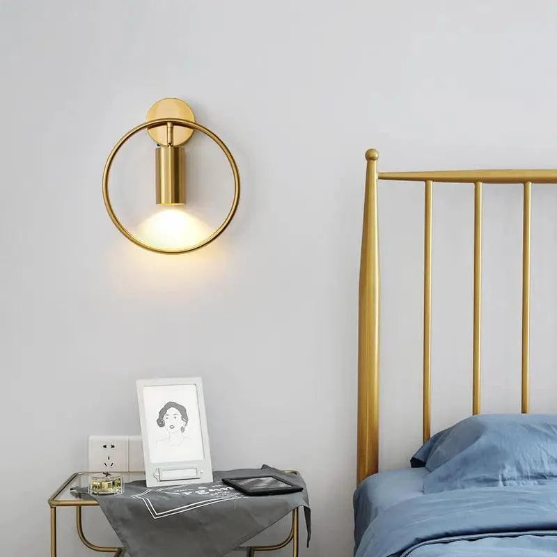 Wall Lamp Adjustable Directional Black & Gold