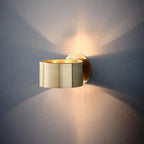 Wall Lamp Adjustable Shade Black & Gold