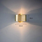 Wall Lamp Adjustable Shade Black & Gold