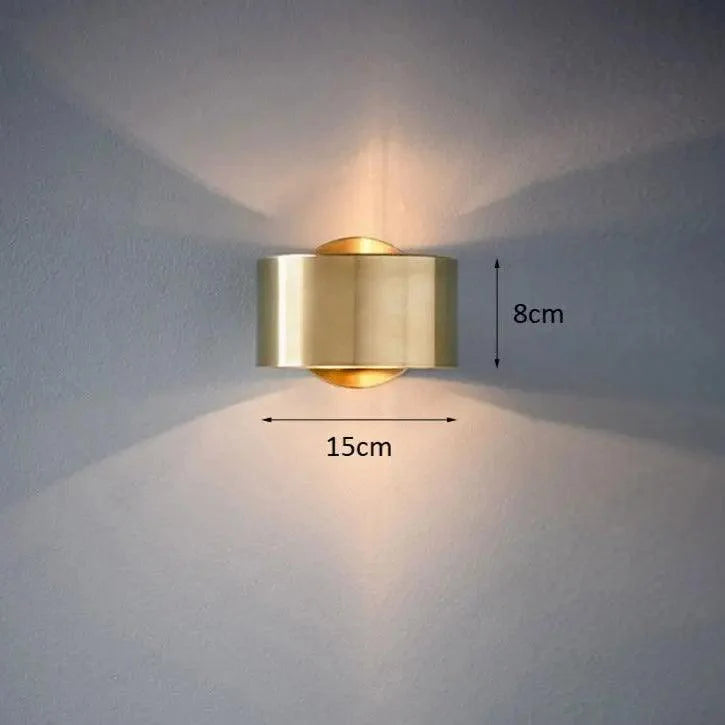 Wall Lamp Adjustable Shade Black & Gold