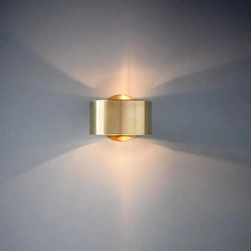 Wall Lamp Adjustable Shade Black & Gold