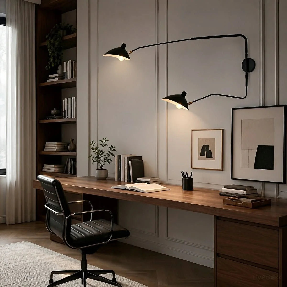 Wall Lamp Adjustable Swing Arm Iron