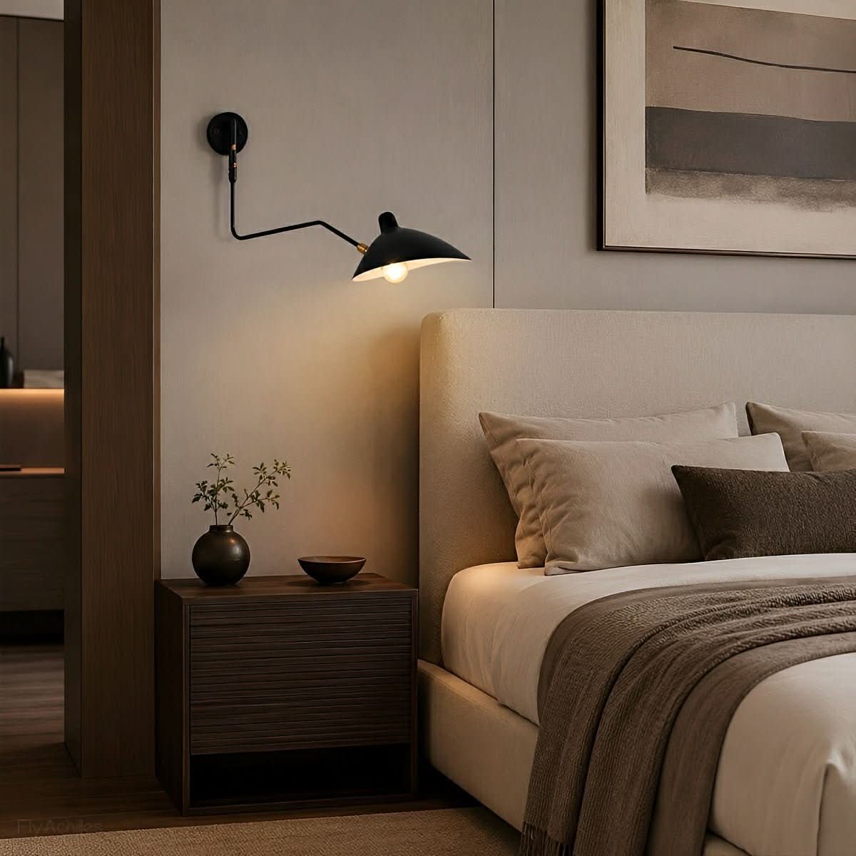 Wall Lamp Adjustable Swing Arm Iron