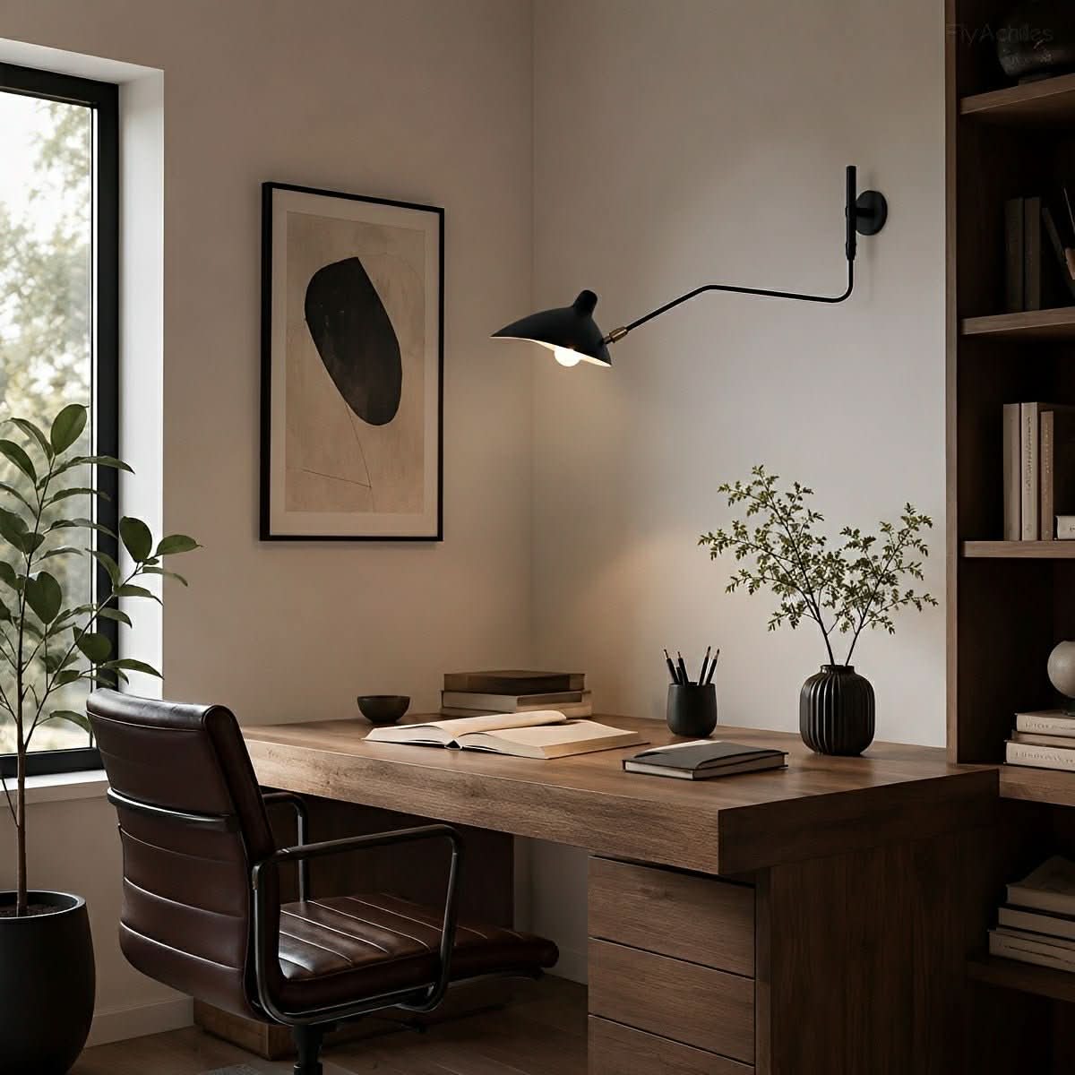 Wall Lamp Adjustable Swing Arm Iron