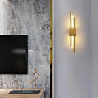 Wall Lamp Aluminum Gold Integrated LED