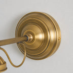 Wall Lamp Antique Brass & White Ceramic Openwork