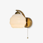 Wall Lamp Art Deco Curved Glass Warm Ambient Light