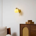 Wall Lamp Art Deco Curved Glass Warm Ambient Light