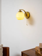 Wall Lamp Art Deco Curved Glass Warm Ambient Light