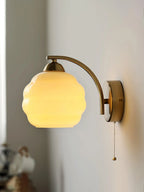 Wall Lamp Art Deco Curved Glass Warm Ambient Light