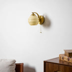 Wall Lamp Art Deco Curved Glass Warm Ambient Light