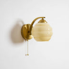 Wall Lamp Art Deco Curved Glass Warm Ambient Light