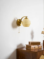 Wall Lamp Art Deco Curved Glass Warm Ambient Light
