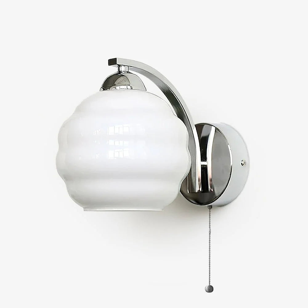 Wall Lamp Art Deco Curved Glass Warm Ambient Light