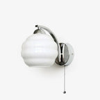 Wall Lamp Art Deco Curved Glass Warm Ambient Light