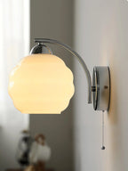 Wall Lamp Art Deco Curved Glass Warm Ambient Light