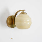 Wall Lamp Art Deco Curved Glass Warm Ambient Light
