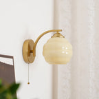 Wall Lamp Art Deco Curved Glass Warm Ambient Light