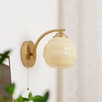 Wall Lamp Art Deco Curved Glass Warm Ambient Light