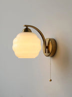 Wall Lamp Art Deco Curved Glass Warm Ambient Light