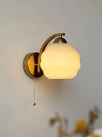 Wall Lamp Art Deco Curved Glass Warm Ambient Light