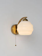 Wall Lamp Art Deco Curved Glass Warm Ambient Light