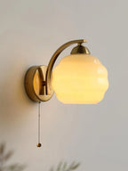 Wall Lamp Art Deco Curved Glass Warm Ambient Light