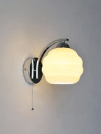 Wall Lamp Art Deco Curved Glass Warm Ambient Light