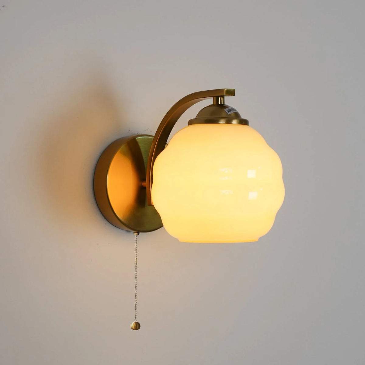 Wall Lamp Art Deco Curved Glass Warm Ambient Light