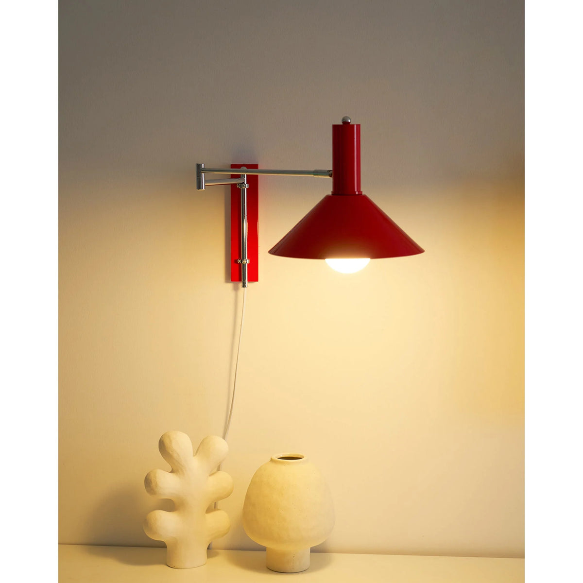 Wall Lamp Articulated Arm Metal Plug-In