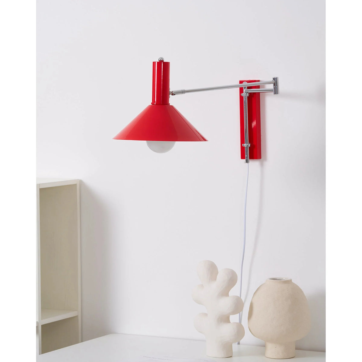 Wall Lamp Articulated Arm Metal Plug-In