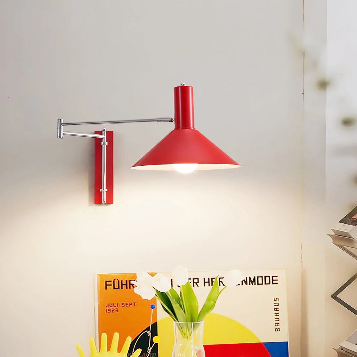 Wall Lamp Articulated Arm Metal Plug-In