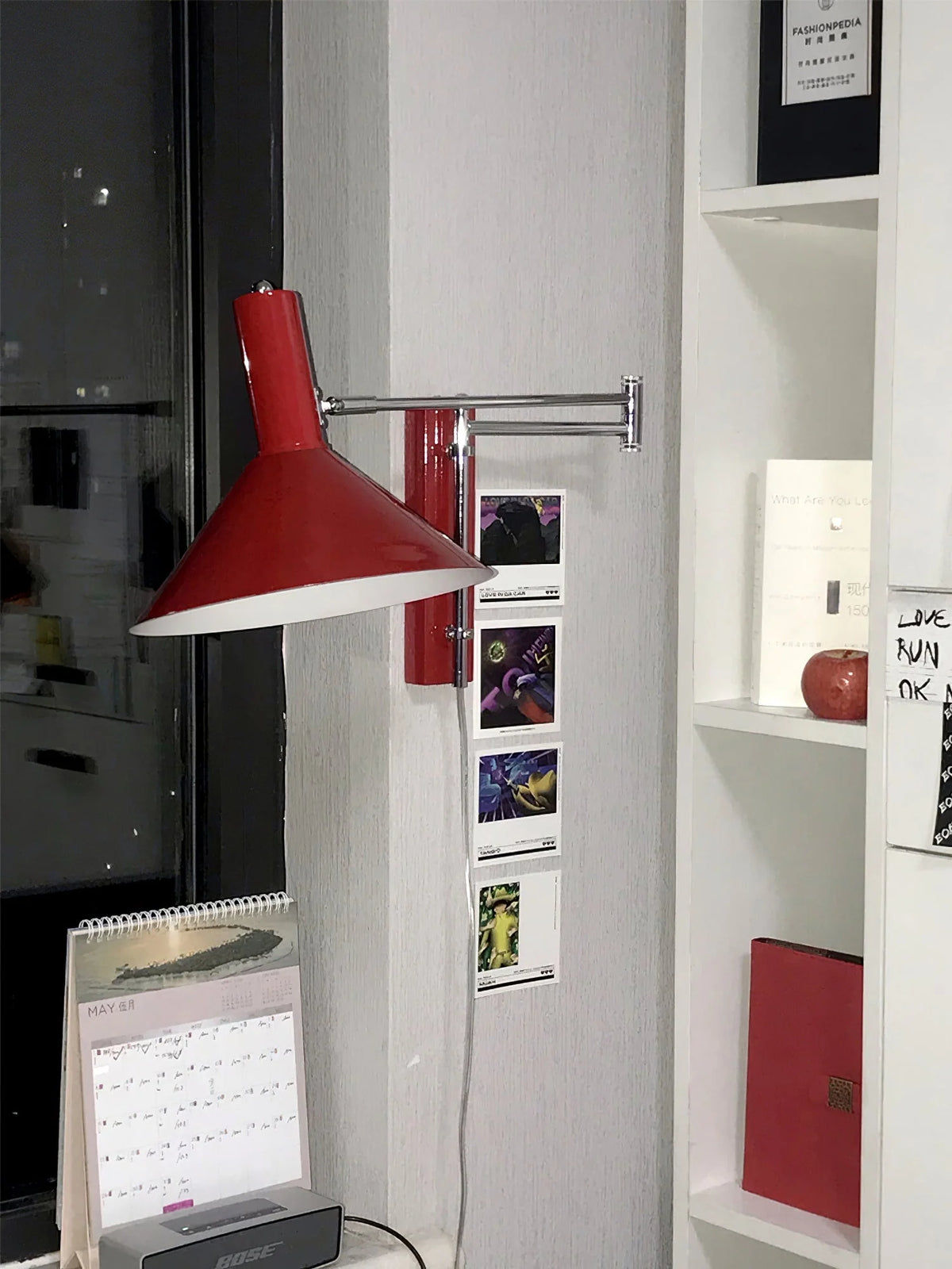 Wall Lamp Articulated Arm Metal Plug-In