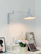 Wall Lamp Articulated Arm Metal Plug-In