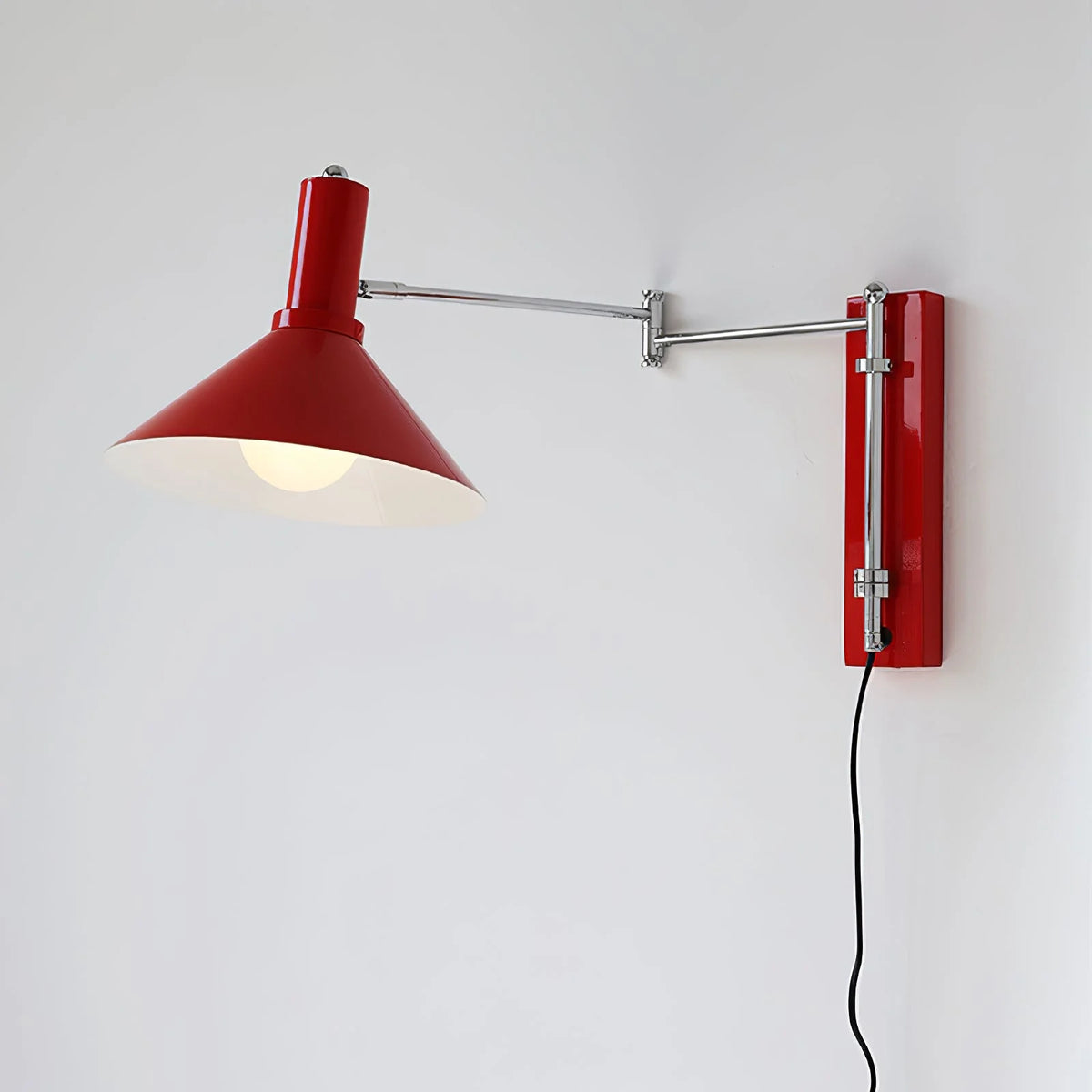 Wall Lamp Articulated Arm Metal Plug-In