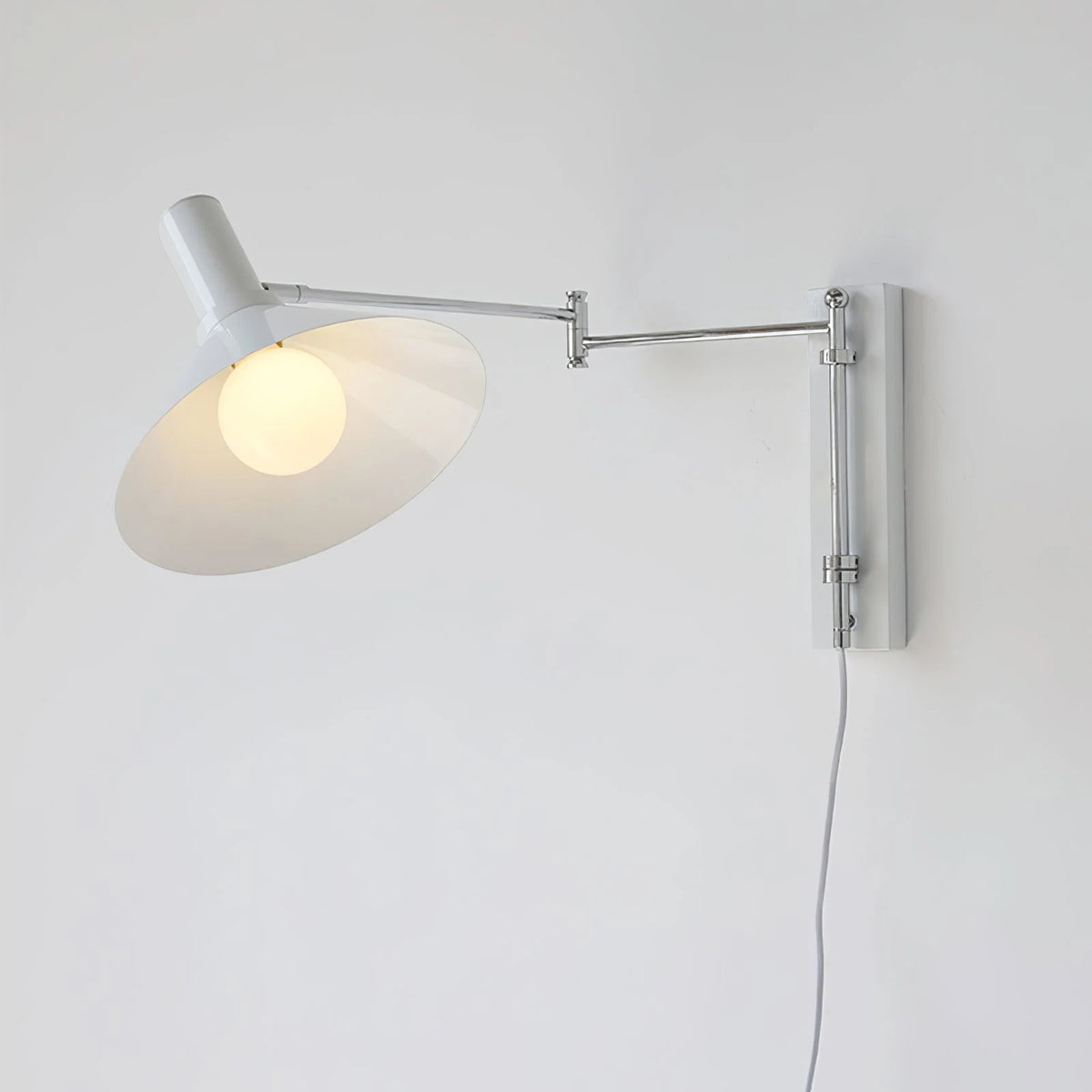 Wall Lamp Articulated Arm Metal Plug-In