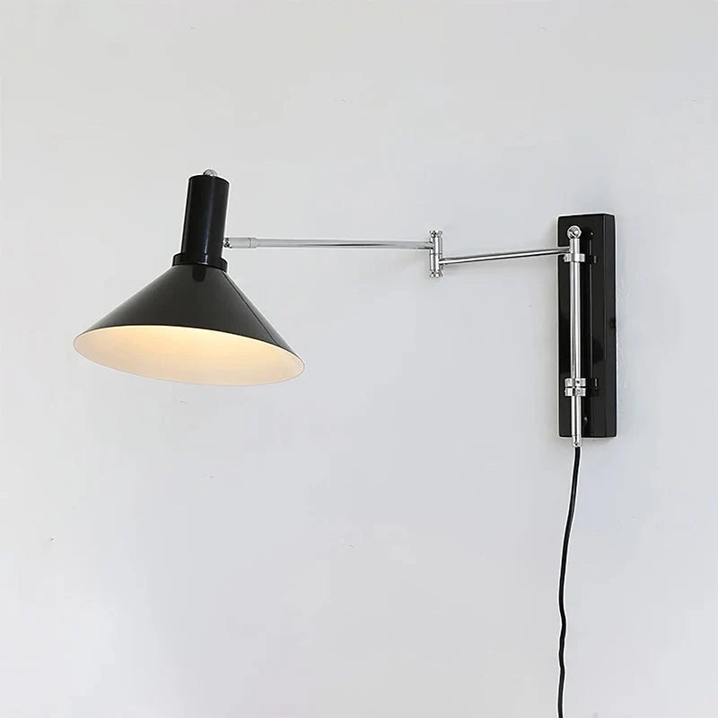 Wall Lamp Articulated Arm Metal Plug-In