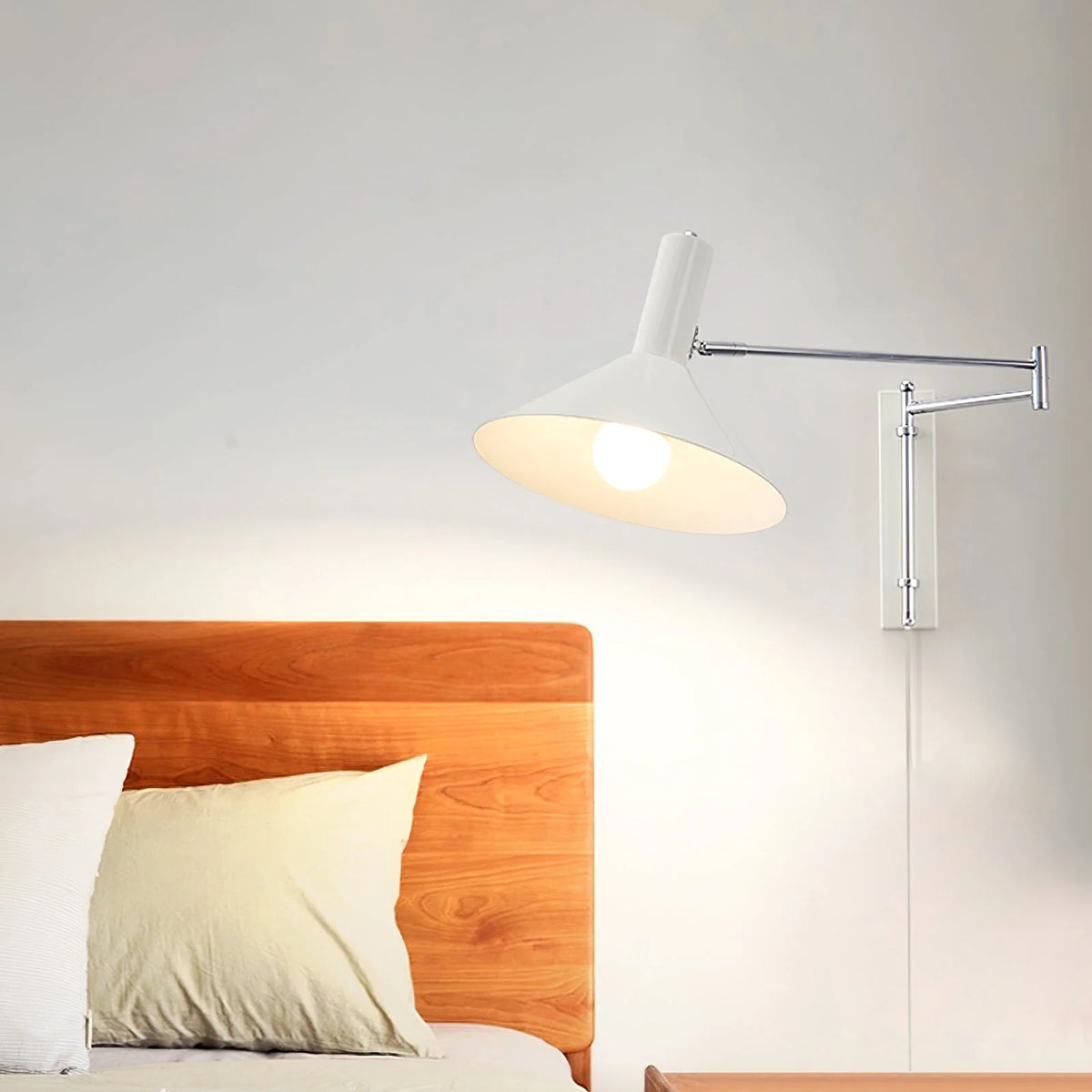 Wall Lamp Articulated Arm Metal Plug-In