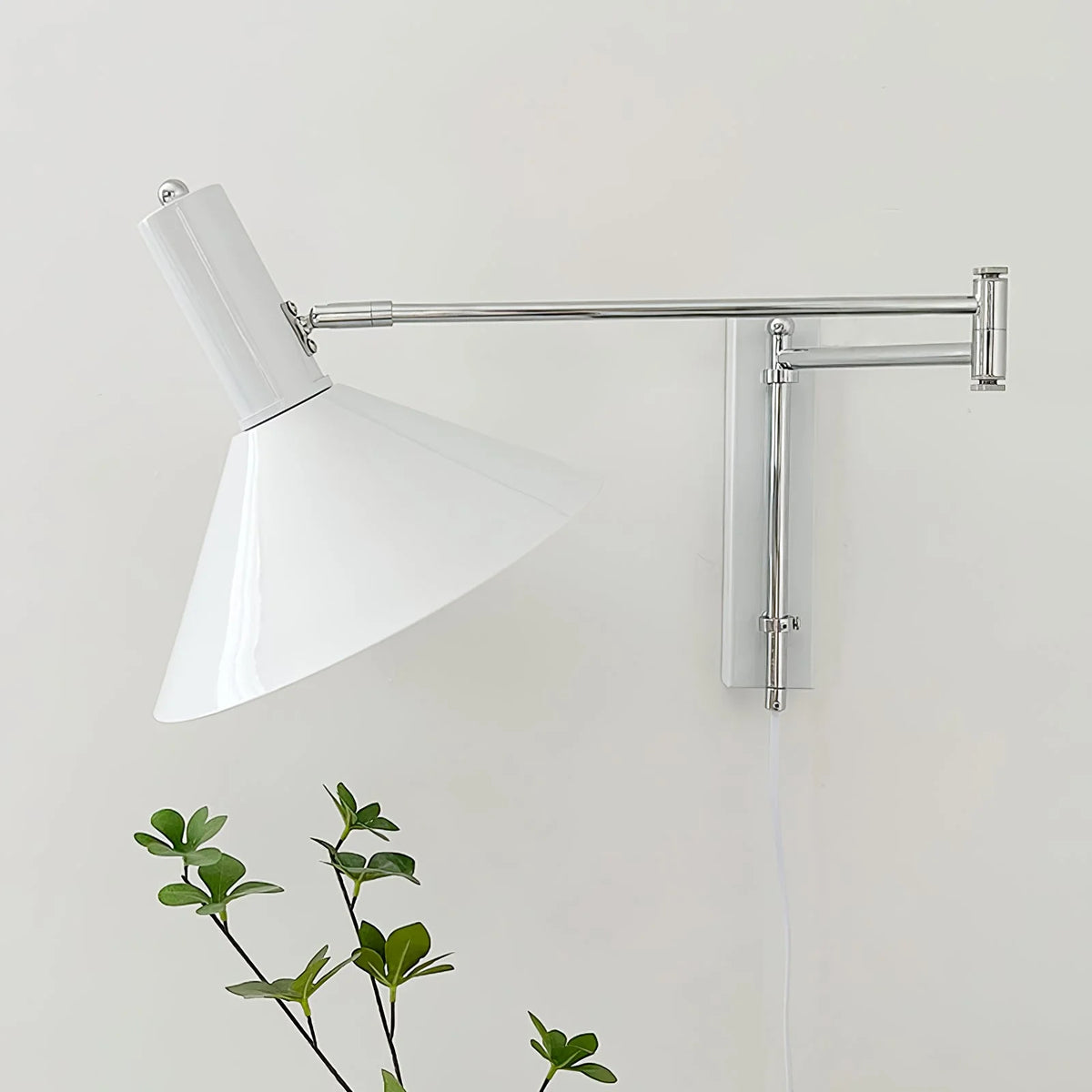 Wall Lamp Articulated Arm Metal Plug-In