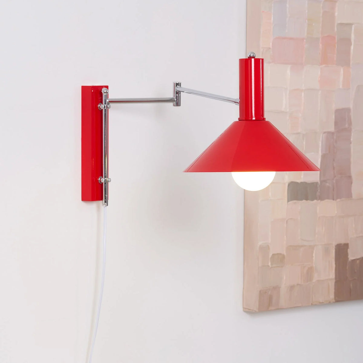 Wall Lamp Articulated Arm Metal Plug-In